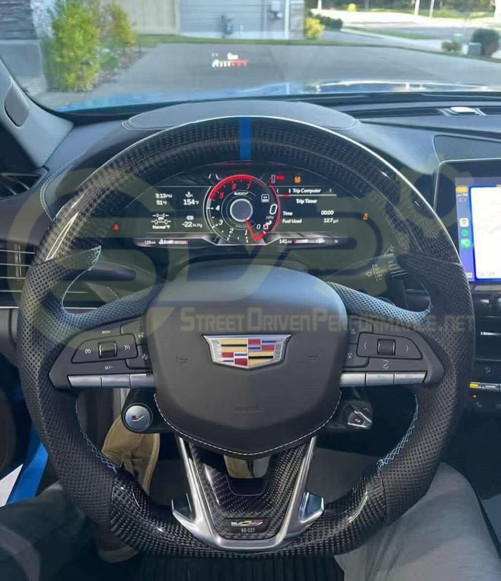 2020 - 2024+ Cadillac CT4 / CT5 Base, V, and Blackwing - Custom Carbon Fiber Steering Wheel with options
